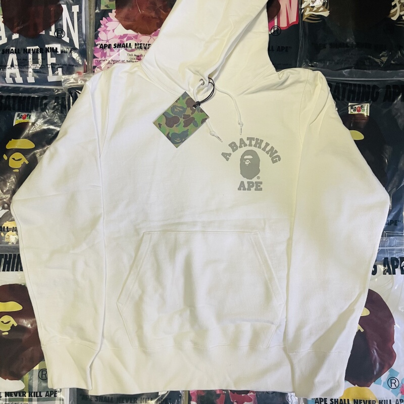 Bape Same Style for Men and Women, Classic Yellow and White Hooded Sweatshirt Bape Same Style for Men and Women, Classic Yellow and White Hooded Sweatshirt