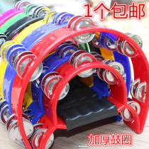 Ktv hand rattle kindergarten tambourine teacher cheers children's percussion instrument hand-cranked sand hammer wreath with entertainment