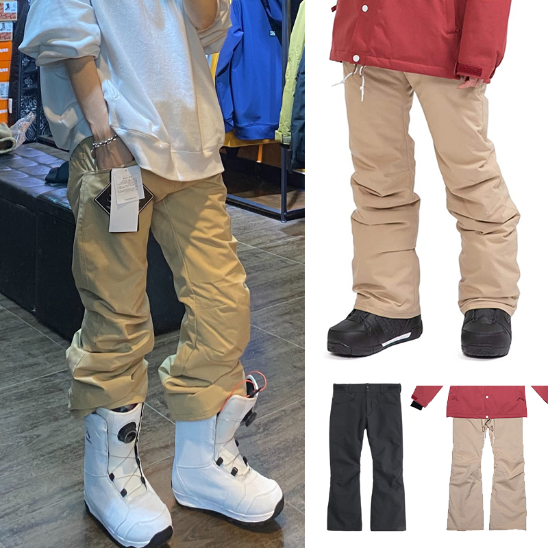 OYN - board double skier for men and women outdoor waterproof wind - resistant clamp cotton warm pants