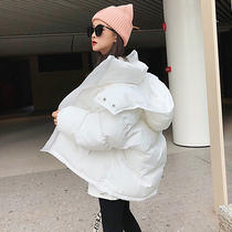 Thickened cotton clothes women winter 2021 New Korean solid color bread clothing long sleeve hooded warm cotton jacket tide