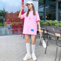 Summer new short sleeve T-shirt female 2021 Korean version loose three-dimensional embossed smiley face letter design sense niche top t