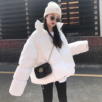 2021 Winter new Korean loose short pure color bread clothes thick small man warm cotton coat women tide