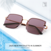 Sunglasses women 2020 new round face Korean tide sun glasses anti-ultraviolet big face thin net red ins street shot