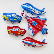 Childrens birthday arrangement year old decoration room living room dress up McQueen car cartoon balloon creative plane balloon