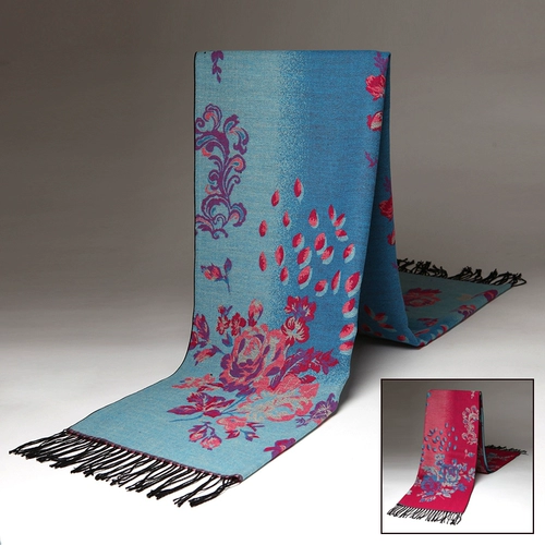 韩禾 Двусторонная демисезонная утепленная накидка, этнический классический шарф с кисточками, этнический стиль