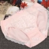 Đề nghị đặc biệt! Ba chiều ren hoa sịp Nhật Bản liền mạch cotton quần lót nữ thấp tầng đồ lót màu dễ thương - Giống cái Giống cái