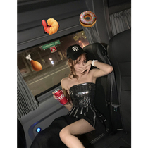 LIN CHAO ZHANG Dating bi ready heavy gold and silver silk bright fabric trendy sexy Chiffon bandeau skirt