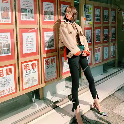 LIN CHAO ZHANG little fairy eye color color lapel design capable temperament coat woman