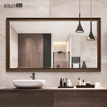 BOLEN Nordic Toilet Mirror Bathroom Mirror Hung Wall Toilet Mirror Japan-style Bathroom Mirror Decorative Mirror Wall-mounted