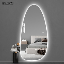 BOLEN light luxury decoration intelligent full body dressing mirror wall porch fitting mirror special shaped decorative mirror ins Wind