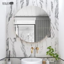 BOLEN Round Mirror Bathroom Mirror Hanging Wall Toilet Wash Terrace Mirror Bathroom mirror Cosmetic Mirror Wall-mounted