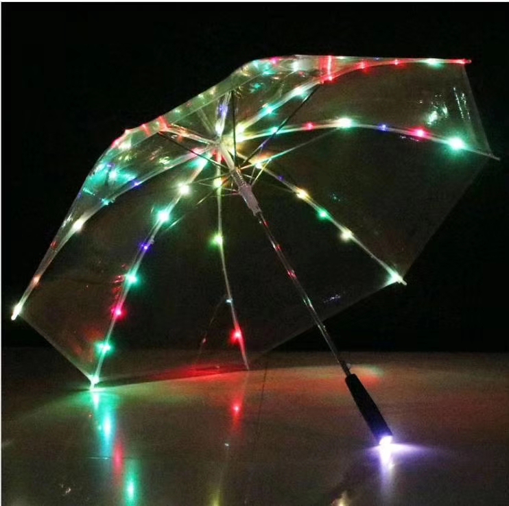 New Led Light-Up Umbrella Automatic for Men and Women Spring Adult Long Handle Photography Stage Bar Director Props Transparent Umbrella New Led Light-Up Umbrella Automatic for Men and Women Spring Adult Long Handle Photography Stage Bar Director Props Transparent Umbrella