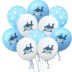 Boy Boy Ocean Shark Chủ đề Tiệc sinh nhật Khay Bộ đồ ăn Kéo Cờ quyến rũ Kính sáng tạo Bong bóng màu xanh - Kính râm