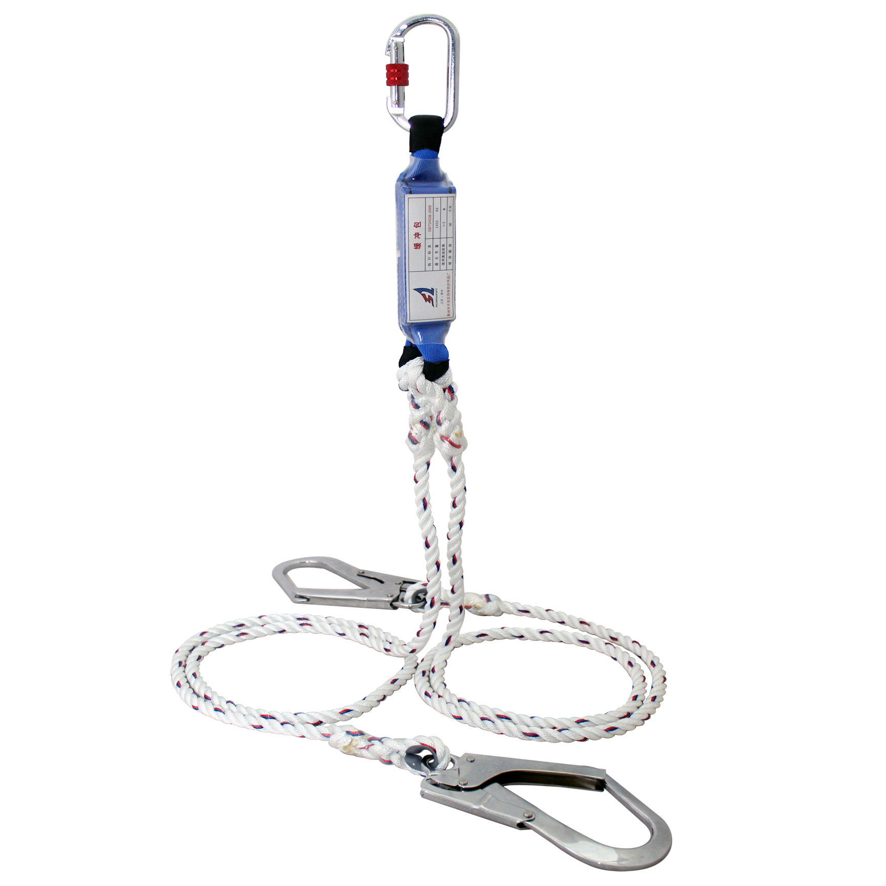 Aerial work safety rope Buffer release rope Double hook Safety rope Fall protection connection rope Seat belt protection rope