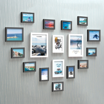 Heart shaped Mediterranean photo wall decoration living room sofa background wall personality creative black and white photo frame combination Photo Wall