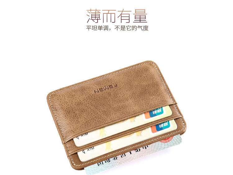 Gói thẻ siêu mỏng Faman da nam nhiều thẻ mini gói thẻ tín dụng ngân hàng gói thẻ chủ thẻ nữ - Chủ thẻ ví đựng thẻ