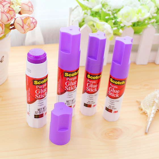 3m固体胶办公用品强力考研胶棒儿童手工变色笔形固体胶小学生用胶水高粘度手帐固体胶棒小号棒棒胶笔文具用品