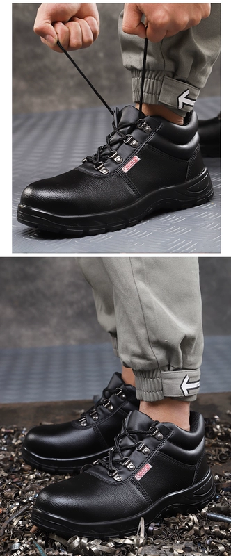 Giày bảo hiểm lao động Đàn ông Top Top Top Bag Head Anti-Smashing Anti-Puncture Weldow Workshop Work Shoes Light Summer DeDorant