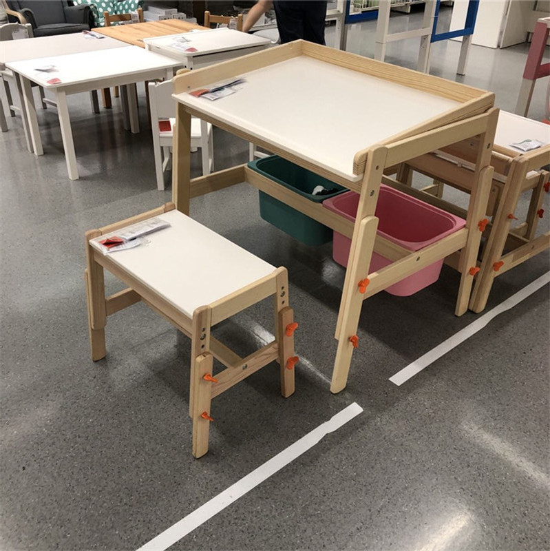 Shanghai Ikea Foliast Children's Desk, Adjustable Study Desk, Solid Wood Desk, Writing Desk, Durable