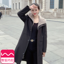 Whole mink mink liner detachable Parker fur coat womens 2021 new long super light and comfortable fabric