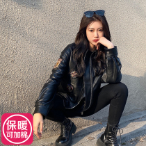 High-end New Zealand leather sheepskin leather car model winter 2021 new short womens coat plus Cotton