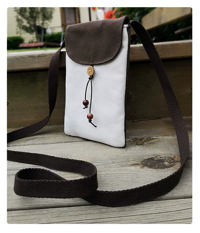 Điện thoại di động túi nhỏ ví crossbody mini vải nhỏ túi điện thoại di động túi Messenger túi vải túi - Túi điện thoại