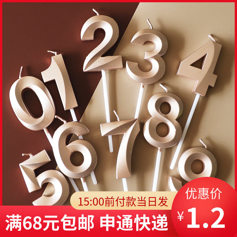 Party dress Dress Birthday Wedding Candles Gorgeous Golden Silver Boxed Opera House Digital Candle 1