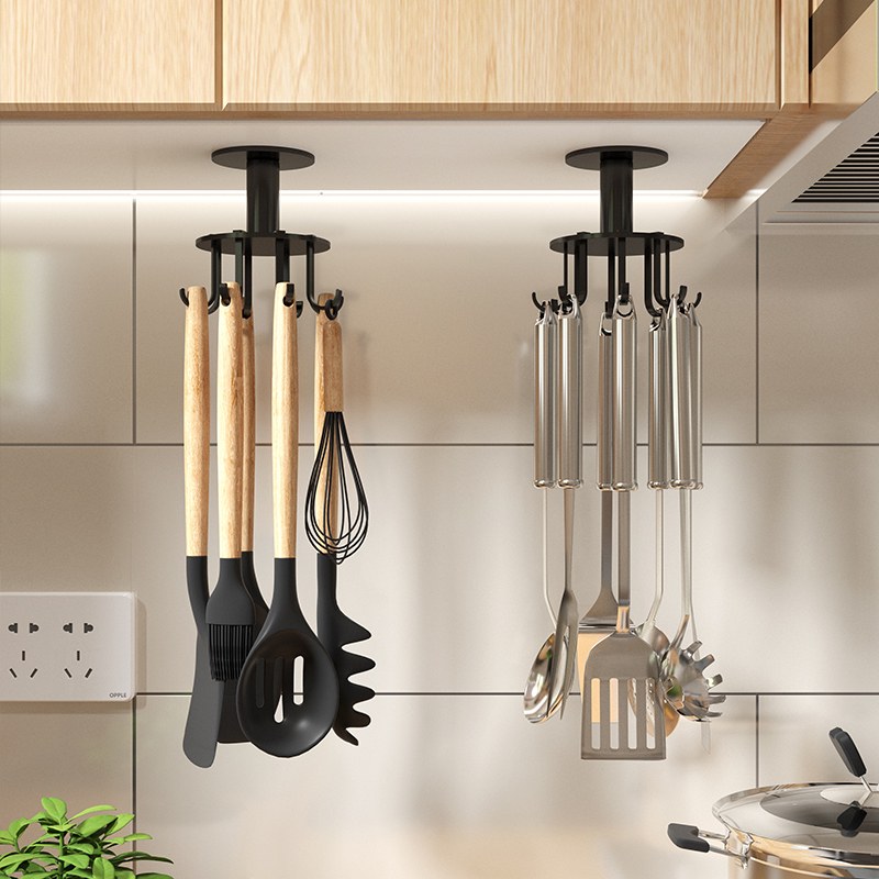 Kitchen-free punch-rotating hookkitchenkkitchenware kitchenware kitchenware appliances wiped wiped rack