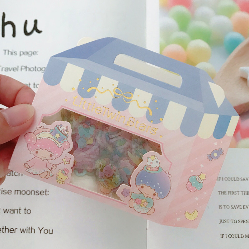Gemini & 26Cartoon Merlot Gemini ins Girlish heart Hand account album decorate Stickers diy children crystal Stickers jelly