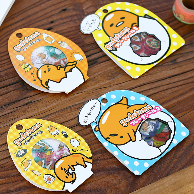Japanese-style lazy egg gentleman lazy egg transparent PVC flat sticker pack diary stickers 60 pieces into Z441
