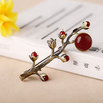 Original design brooch brooch pin atmospheric elegant retro simple female accessories temperament National style agate jewelry