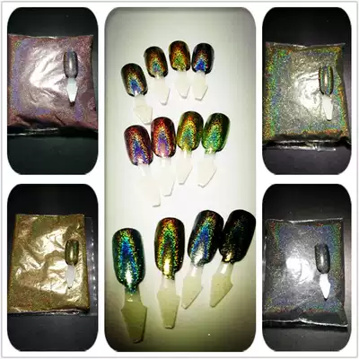 Solvent-resistant laser powder for nail art rainbow powder car color change colorful powder electroplating magic mirror powder 12-color bottle