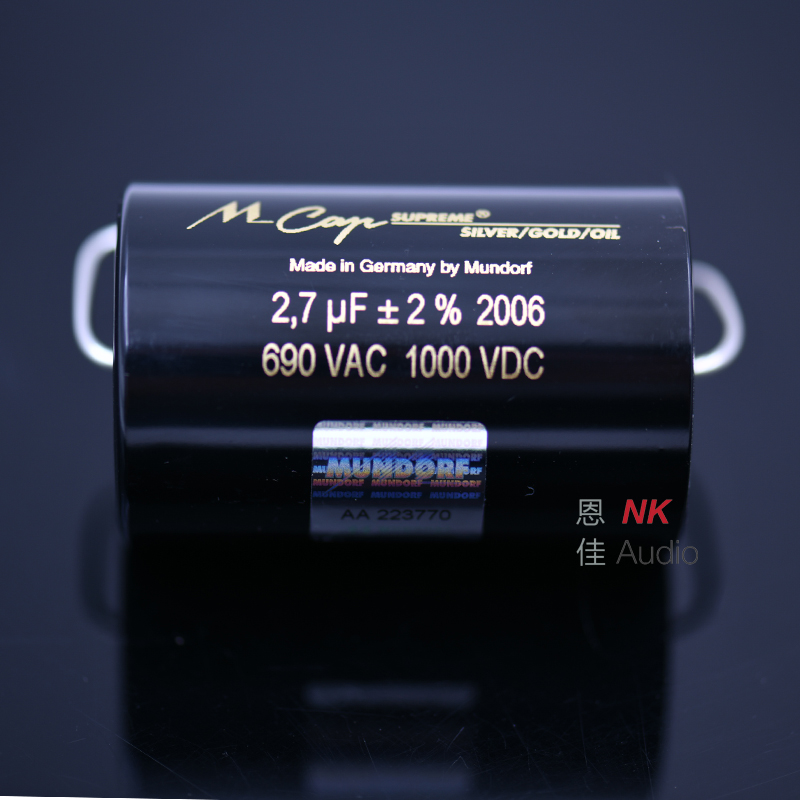 Original licensed German mundorf mcap gold and silver oil immersion capacitor 2 7uf 1000v frequency division coupling