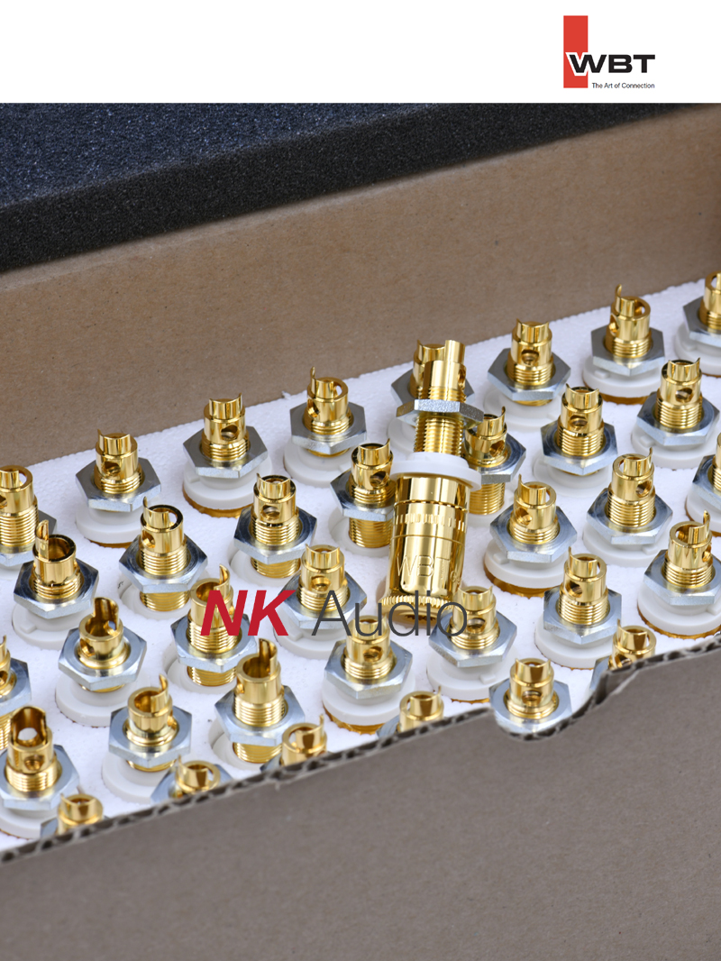 Original licensed German WBT 0763 amplifier speaker terminal pure copper gold-plated audio speaker plug terminal