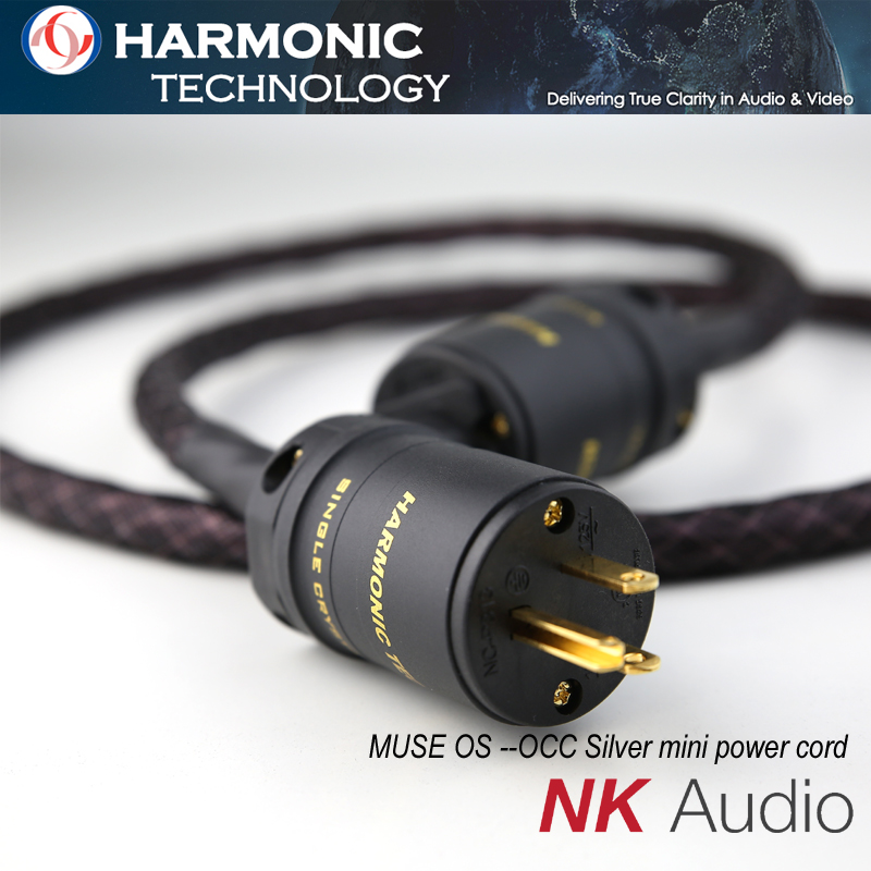 Harmonic tech square single crystal silver power cord HT Muse OS Mini