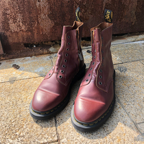 Dr Handmade Shoes Couples New Handmade Shoes Ouyang Nana Flat Martins Boots 8 Hole Motorcycle Boots No Shoelaces Female