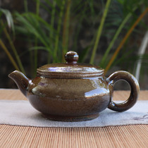 Yunnan Jianshui purple pottery teapot building pottery pot handmade pot firewood kiln firing wood burning pot natural ash glaze 3