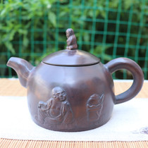 Yunnan Jianshui Purple Pottery Teapot Tea Tea Set Black Pottery Pot handmade pot Kin Tao Kettle Tea Zen for Cooking Tea Ginseng Zen