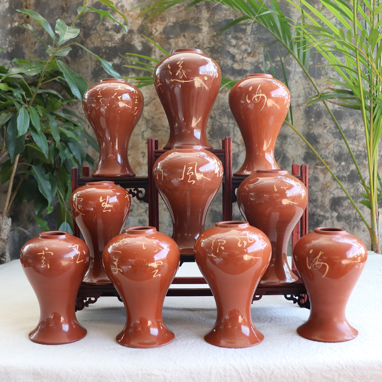 Yunnan purple pottery, ceramic vase, vase, state-owned old factory old vase, Yuan Jialu out-of-print small Bo ancient vase