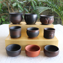 Yunnan purple pottery tea set Jianshui purple pottery tea cup Cup Master Cup ceramic tea cup single Cup