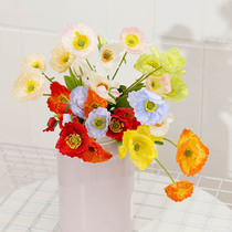  New wedding simulation silk flower little poppies pastoral wedding all-match decoration home decoration road guide