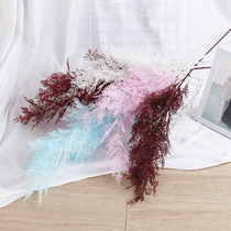 Fog grass fennel romantic simulation green plant long pole flowers fake coral branches flower arrangement shopping mall Rime road leading wedding