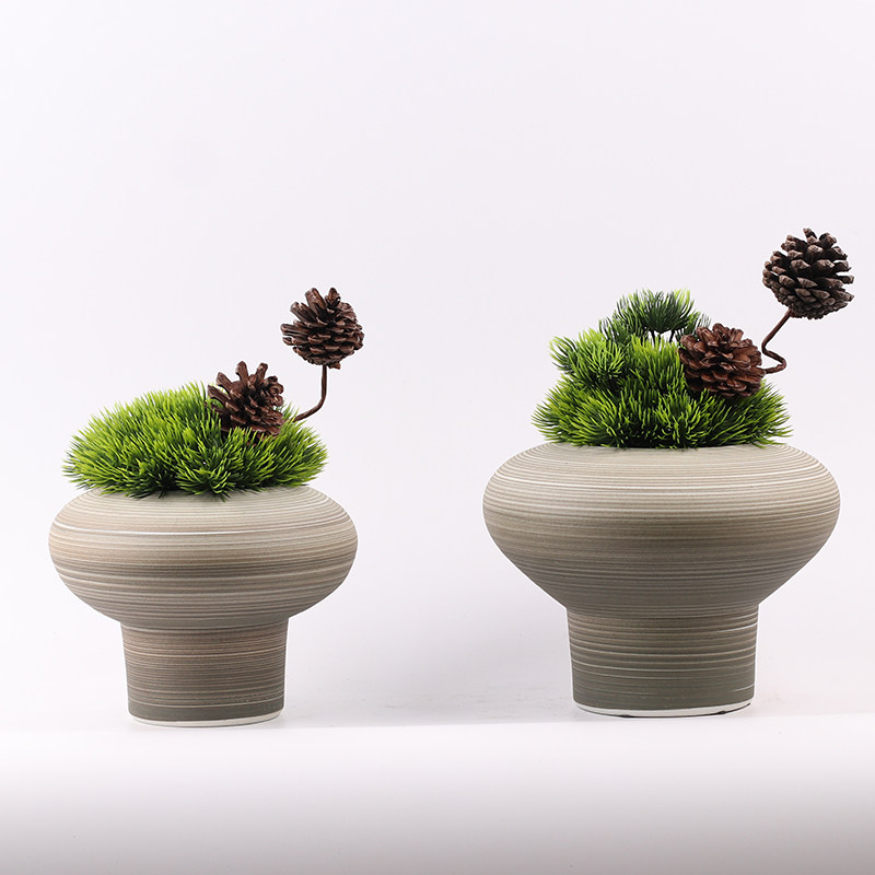 New Chinese Creativity Emulation Pine Leaf Handmade Decoration Hotel Villa Home Xuanguan Table Will Living-room Soft Fit Swing Piece