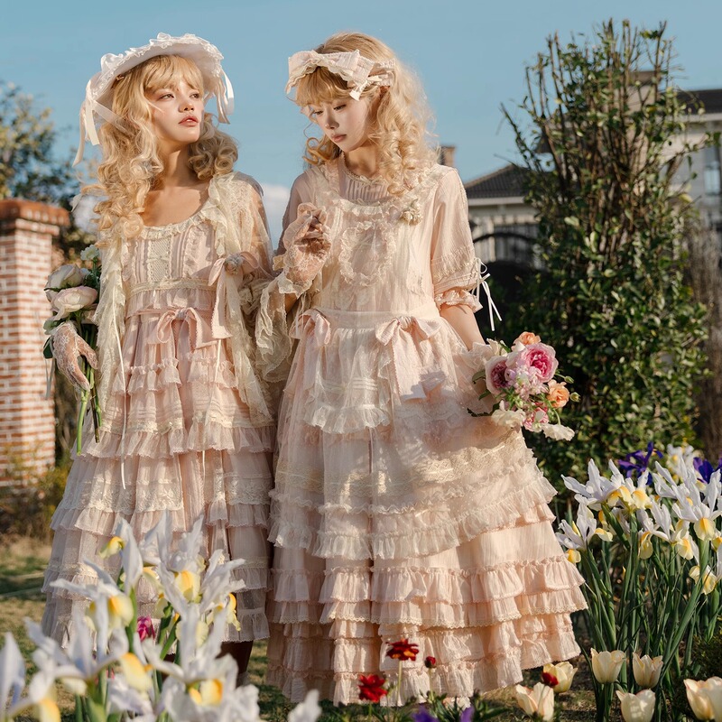 [in Stock] Liz Toroto Original 2025 Double-Petaled Peony Tencel Wrinkle/Gauze Version Lolita