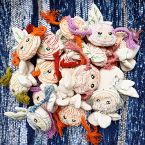 5 15 Live-Live-Thailand Chiang Mai Artisanal Thorn Embroidered Embroidered Embroidered Brooch