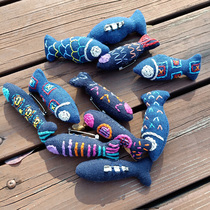 5 15 live-Thai handmade cloth art cotton thread colour tingle embroidered card woe childlike calf brooch