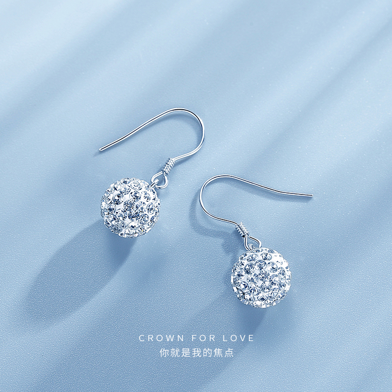 925 Pure Silver Earrings Woman 2021 New Tide Ear Pendant Temperament 2022 Ear Pin Small Crowddesign Superior Sensual Accessories