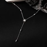 Брендовое небольшое дизайнерское ожерелье, серебро 925 пробы, коллекция 2023, тренд сезона, легкий роскошный стиль, популярно в интернете