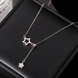 Ожерелье, брендовая цепочка до ключиц, серебро 925 пробы, коллекция 2023, простой и элегантный дизайн, легкий роскошный стиль