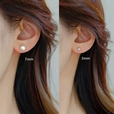 925 sterling silver natural pearl stud female summer 2021 New Tide small temperament fresh water earrings simple earrings